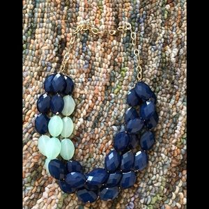 Chunky, beaded, blue necklace